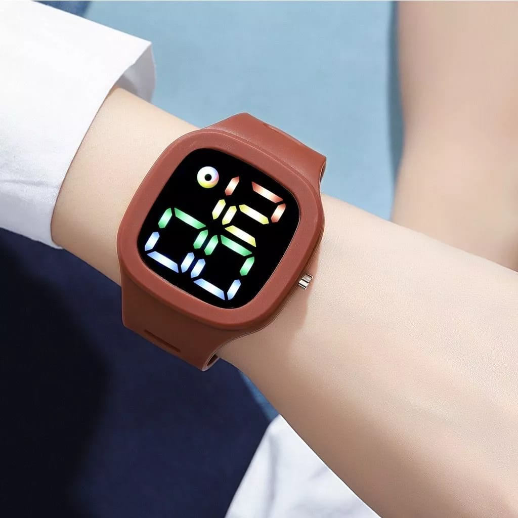 JAM Tangan Digital Jam tangan simple warna soft Jam Tangan cantik