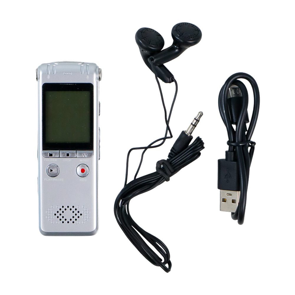 Perekam Suara HD Microphone Digital Voice Recorder 8GB - N131 - Silver