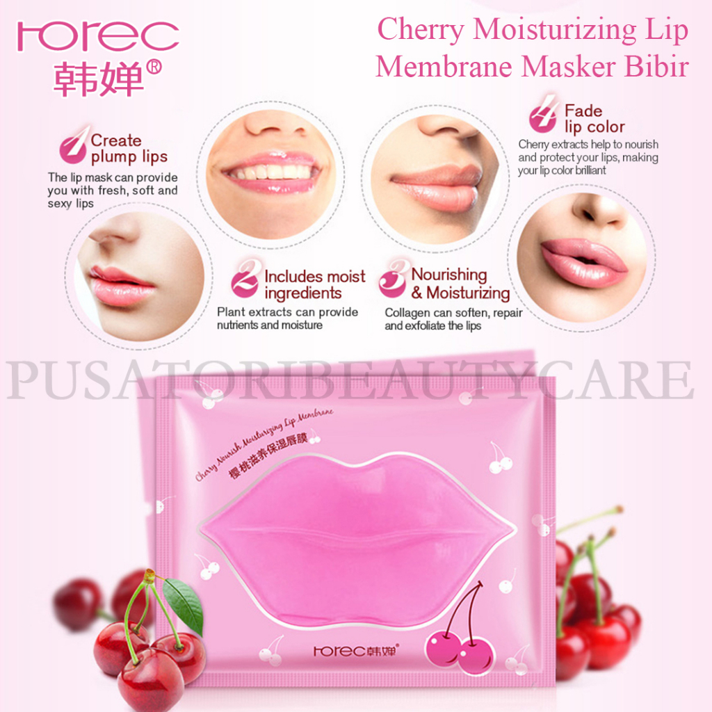 HCHANA / ROREC Masker Cherry Moisturizing Lip Membrane Masker Bibir