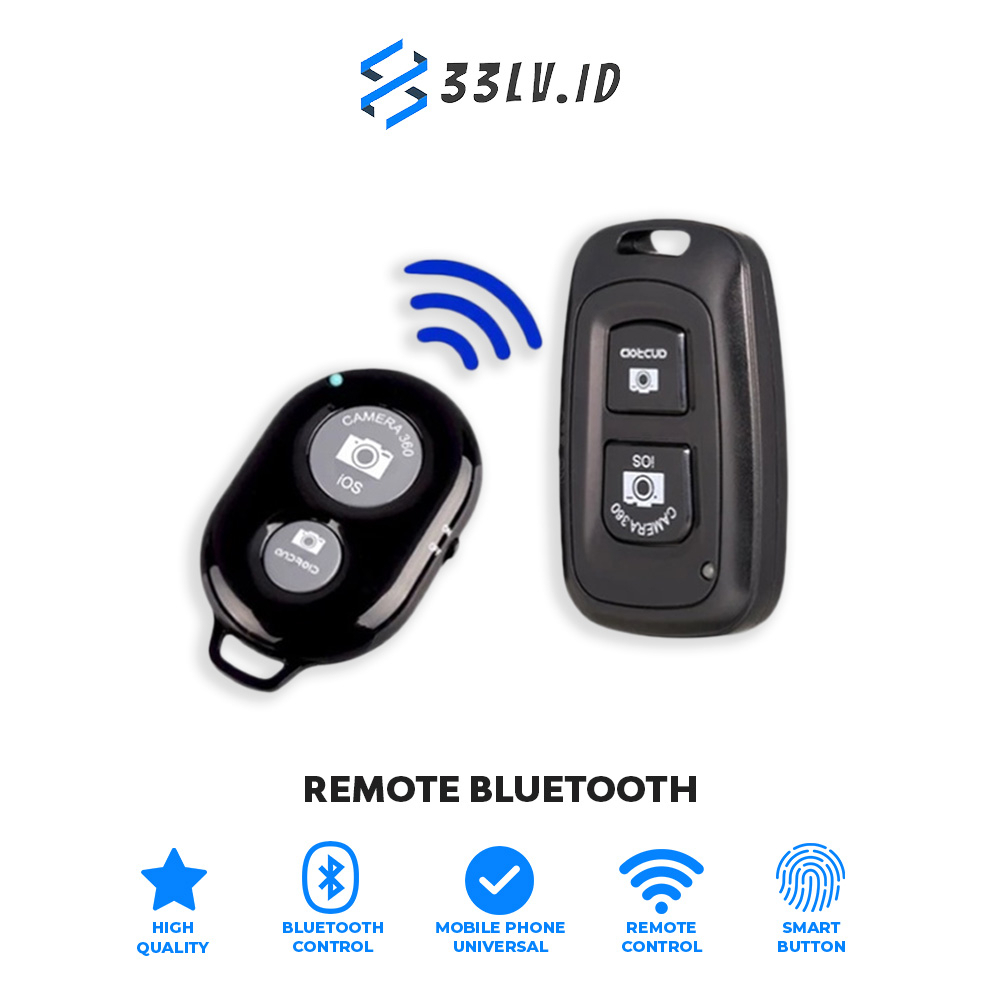 【33LV.ID】Remot Tomsis Bluetooth Remote Tongsis Foto Hp Handphone Tombol Wireless Cam Camera Kamera