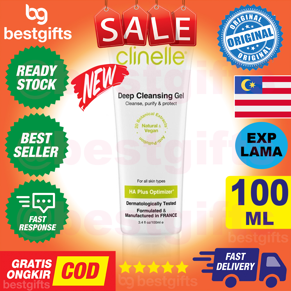 CLINELLE DEEP CLEANSING GEL PEMBERSIH WAJAH MELEMBABKAN DAN MENGENCANGKAN 100 ML