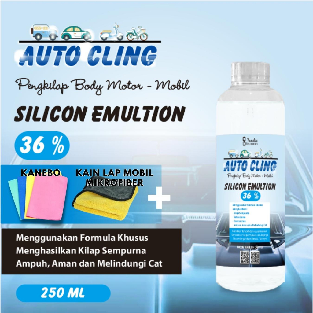 Silicon Emultion 36% Pengkilap Body Motor Mobil Dan Mobil Kemasan 250PET