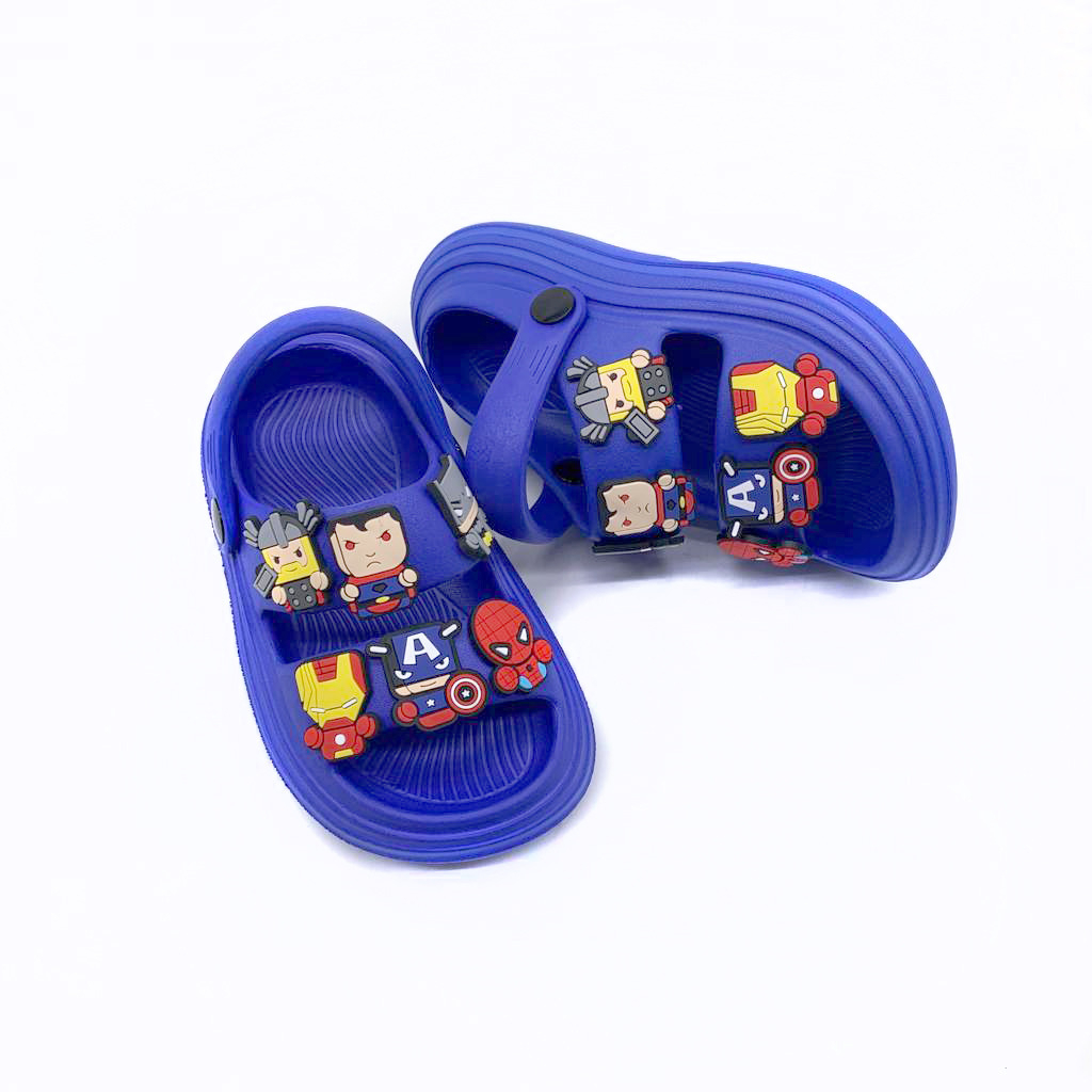 Sandal Selop Tali Anak Laki-Laki Bahan Karet Stiker Lucu Model Terbaru UK.20-35