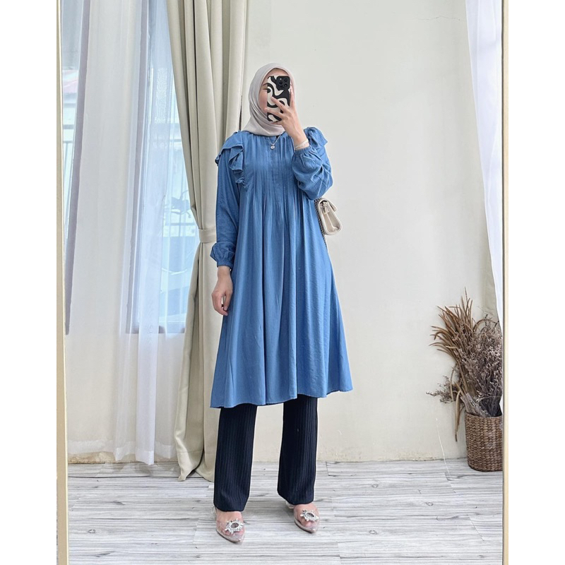 TUNIC KEKINIAN azhari bahan polo linen