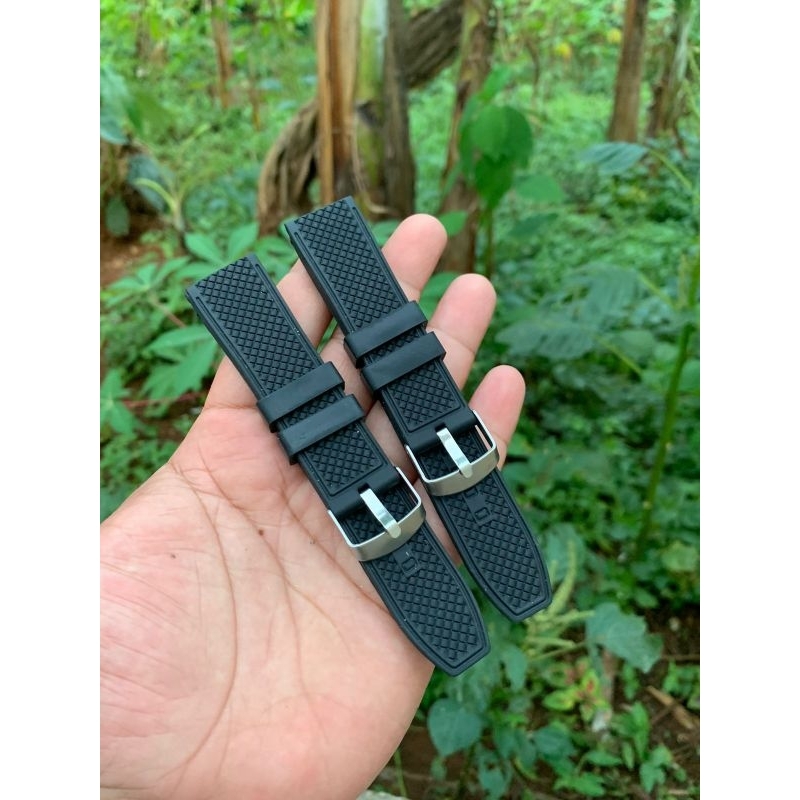 Strap tali jam tangan karet rubber new model Size 22mm