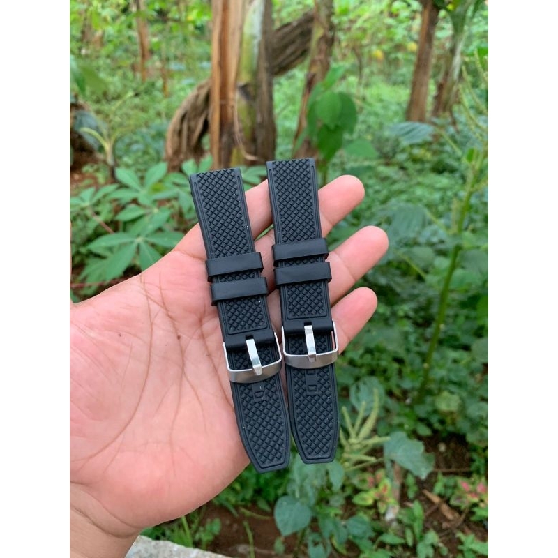 Strap tali jam tangan karet rubber new model Size 22mm