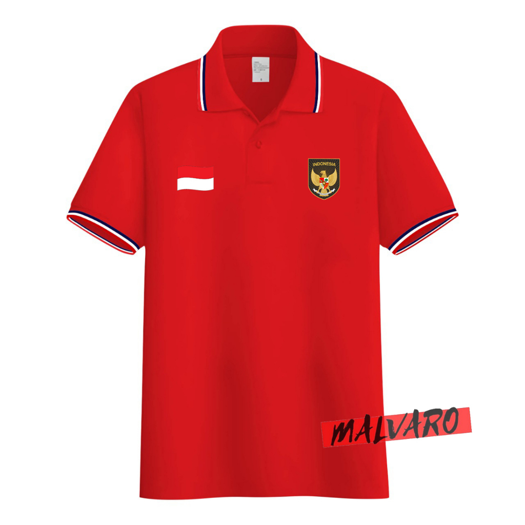 MALVARO Polo Shirt / Polo List / Kaos Kerah Pria / Kaos Polo / Tshirt Pria / RI IND-17(CL)