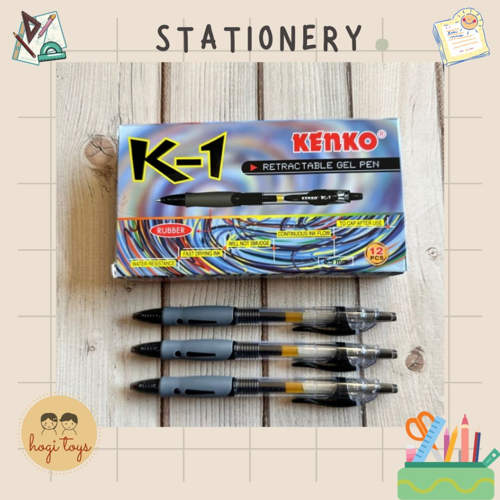 

Pulpen Gel Bolpen Kenko K-1 Eceran Tinta Hitam
