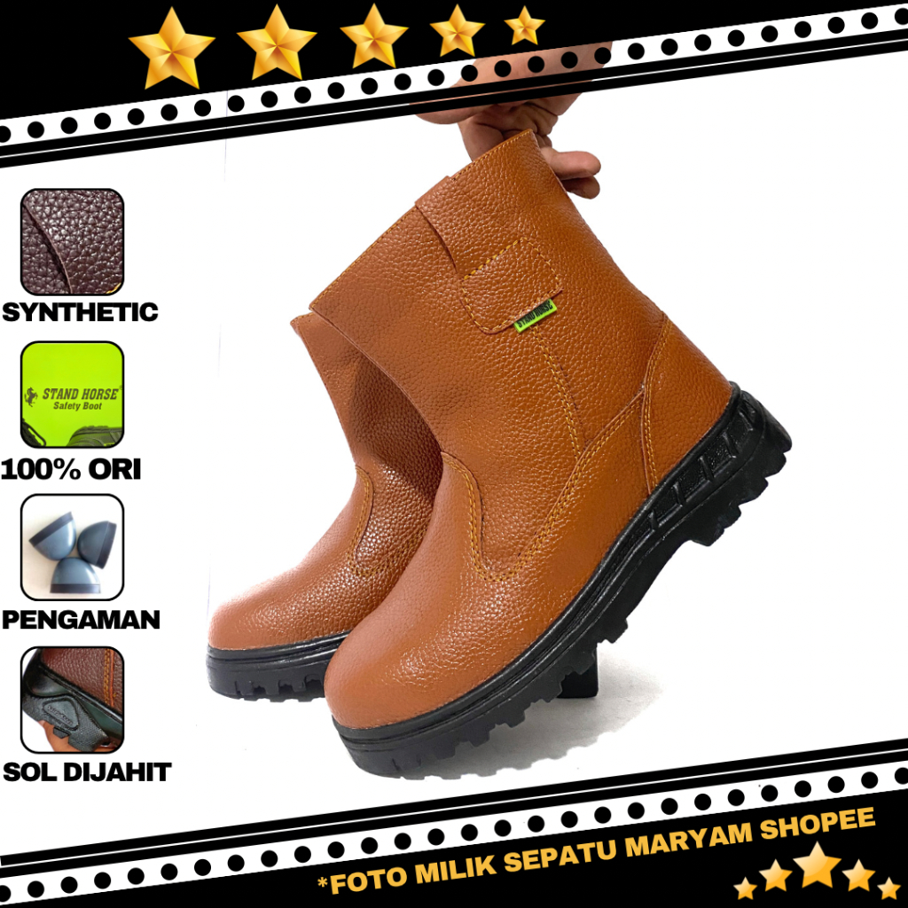 Sepatu Safety Tambang Proyek Ujung Besi Safety Shoes Ori Murah Sepatu Septy Septi Pria Boots Tinggi