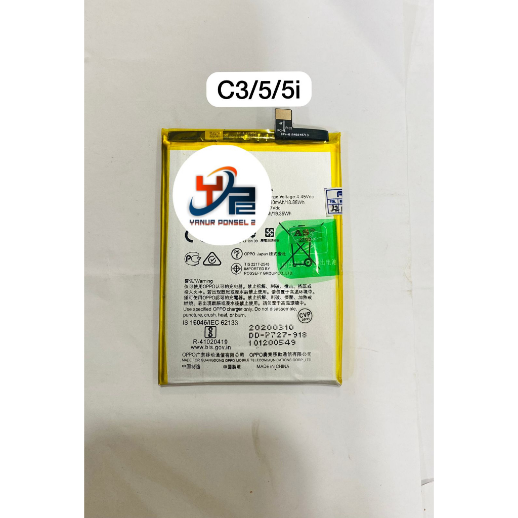 BATERAI ORIGINAL REALME C3/5/5I BLP729