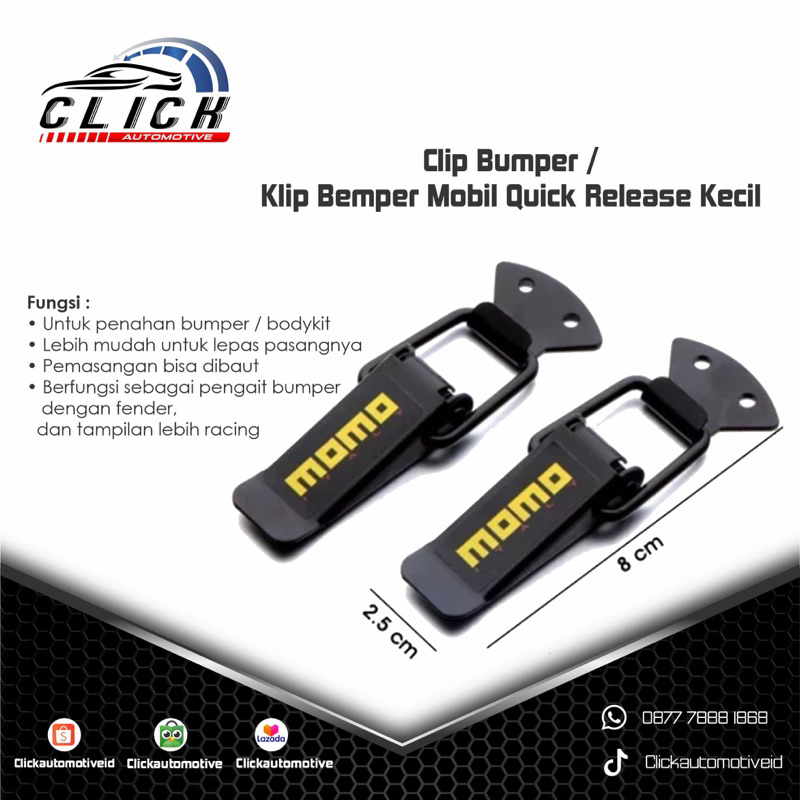 Clip Bumper / Klip Bemper Mobil Quick Release Kecil / Kancing Bemper