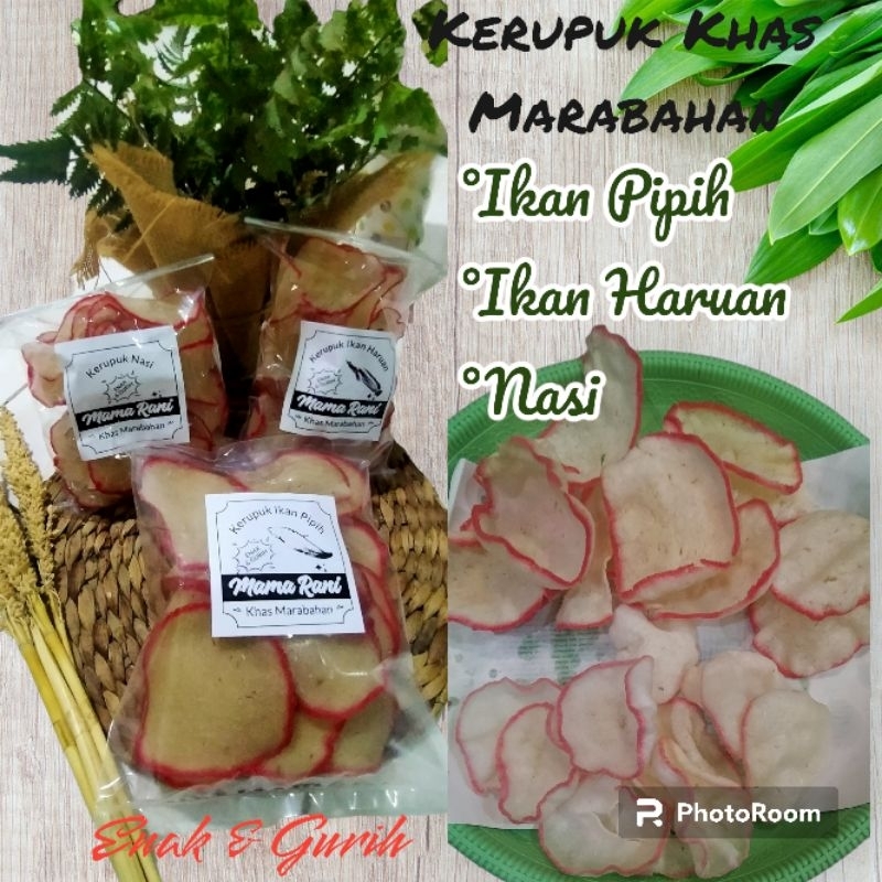

kerupuk khas Marabahn Nasi ikan haruan dan Pipih