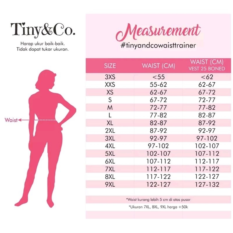 Korset Tiny&amp;co 25 boned M - Waist trainer classic Tiny&amp;co