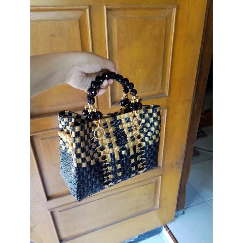 Tas mutiara - Tas pesta - Tas anyaman plastik - shanum Tas anyaman plastik
