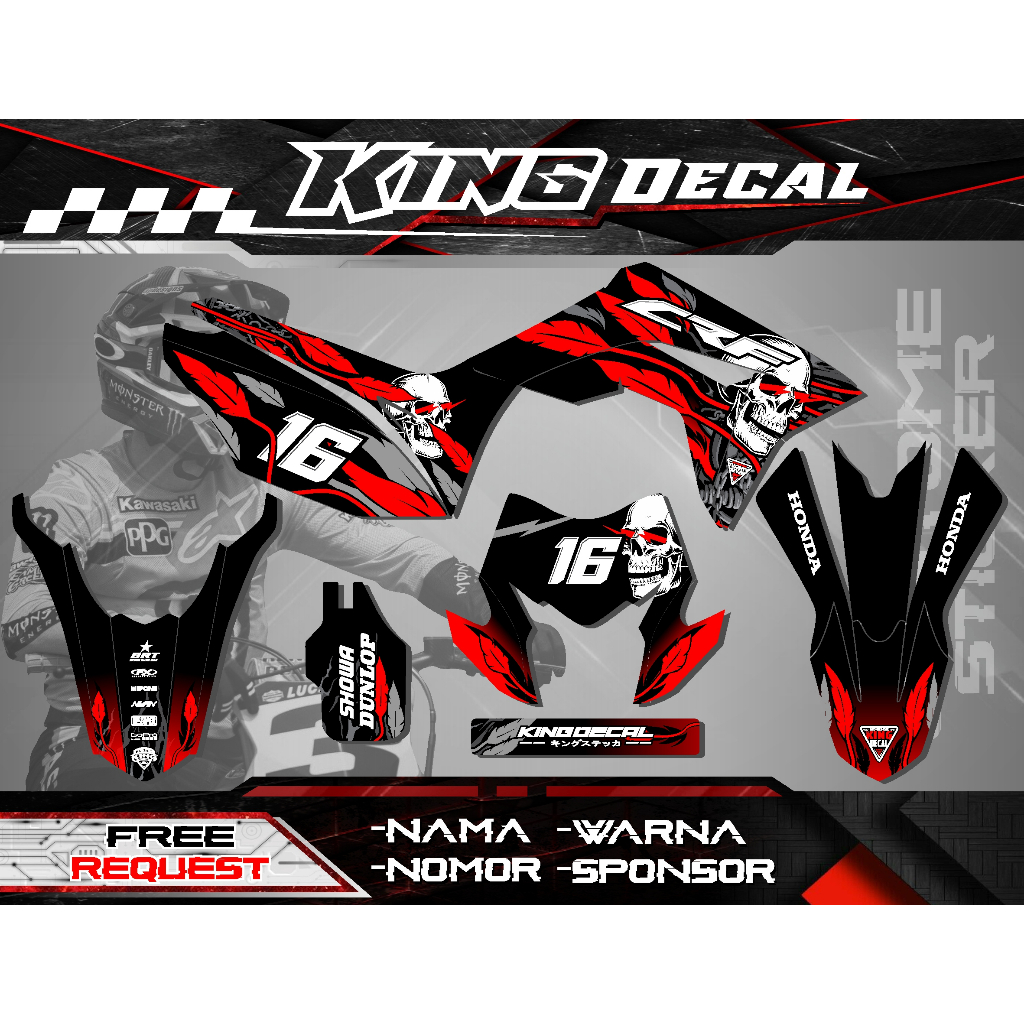 DECAL CRF 150 L FREE CUSTOME DESIGN STIKER CRF 150 L FULL BODY