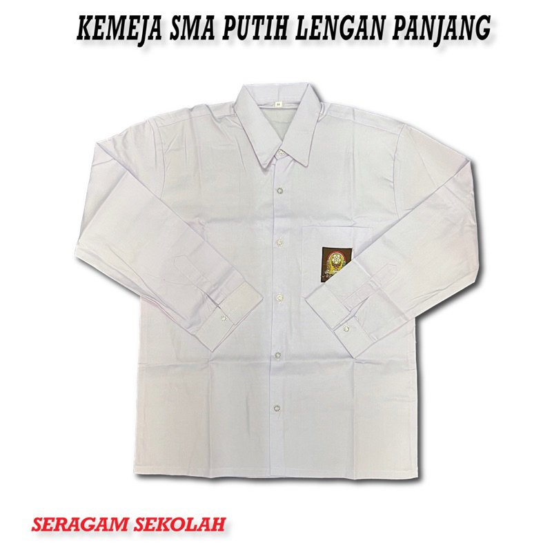 Kemeja / Baju Putih SMA Anak - Lengan Pendek &amp; Panjang