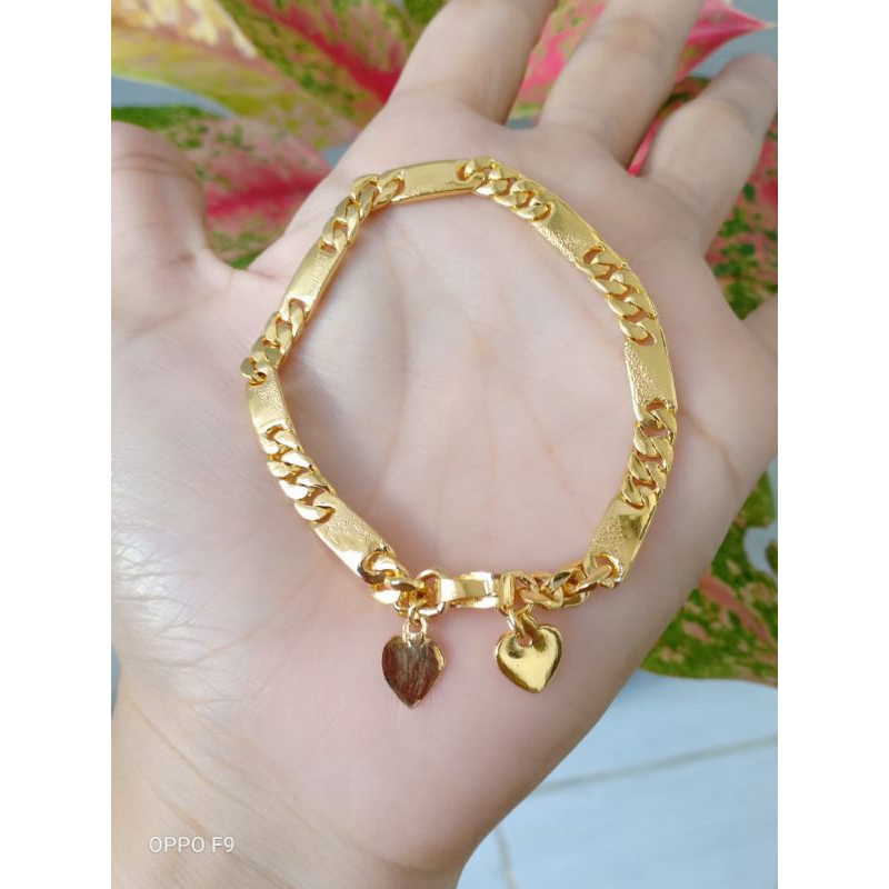 gelang koin lapis emas 22karat