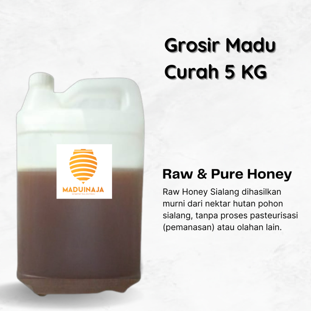 

Grosir Madu Murni Hutan Sialang 5 KG Madu Curah Full Nektar
