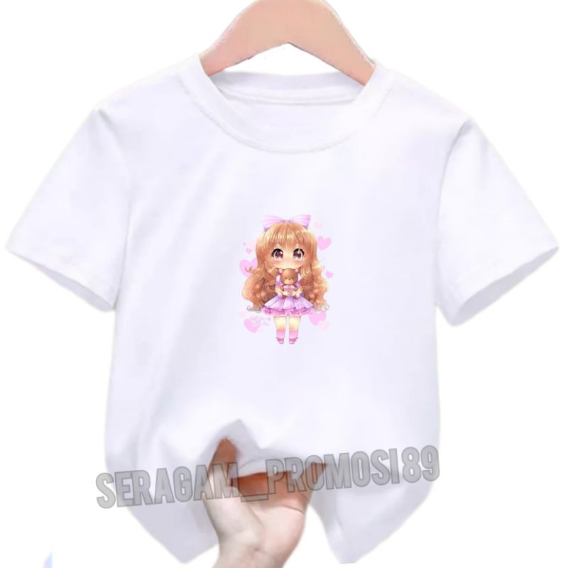 Atasan Kaos Anak Perempuan ROCKU SOCKU / Baju Kaos Anak Perempuan / Kaos Anak perempuan Tanggung / Kaos Santai Anak Anak / Kaos Katun Pendek Anak