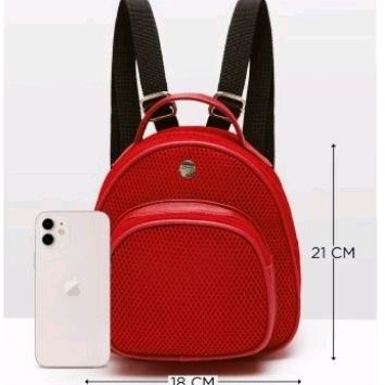 Promo Tas Ransel Wanita Halinka Mesh Red Bag Sophie Martin Paris
