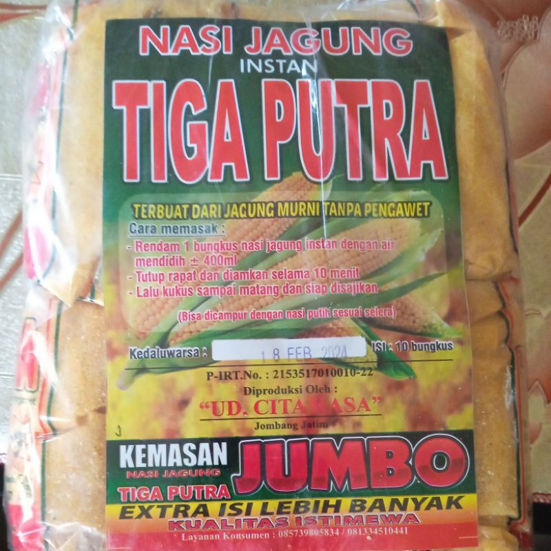 

ready ampok jagung instan 3 putra