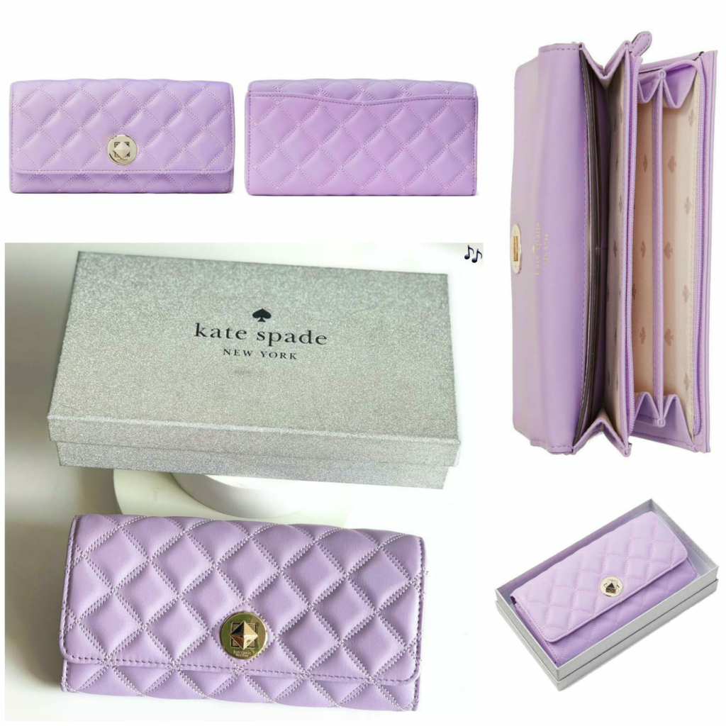 Dompet Kate Spade Natalia Long Wallet Lilac / Lavender New Original