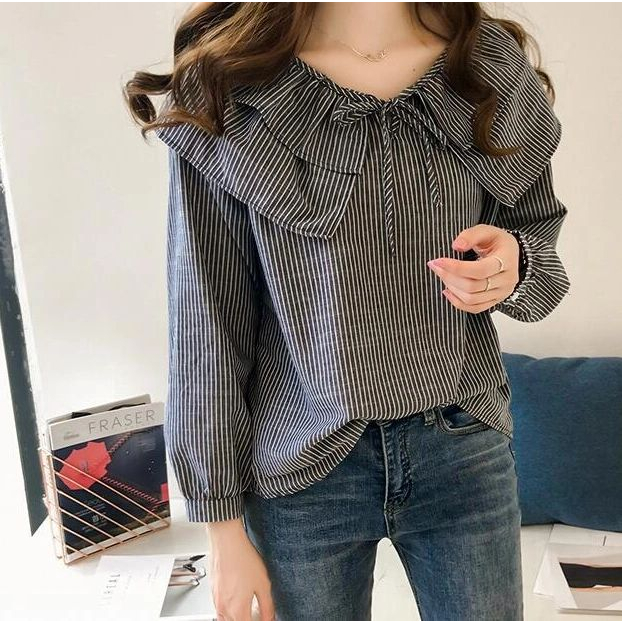 BLOUSE WANITA FILIO KATUN SALUR LD 102 PT 54 PB 65 CM UKURAN L LD 110 PB 70 PT 55 UKURAN XL BLOUSE OVERSIZE // KEMEJA WANITA OVERSIZE // ATASAN WANITA KOREAN STYLE BLOUSE WANITA TERBARU 2023 KEKINIAN