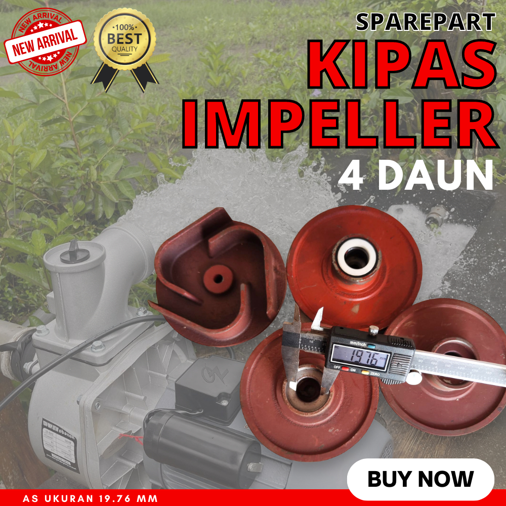 kipas impeller alkon 3 dim 4 daun JET 1000 dan JET 2000 bahan cor tebal ready stock siap kirim