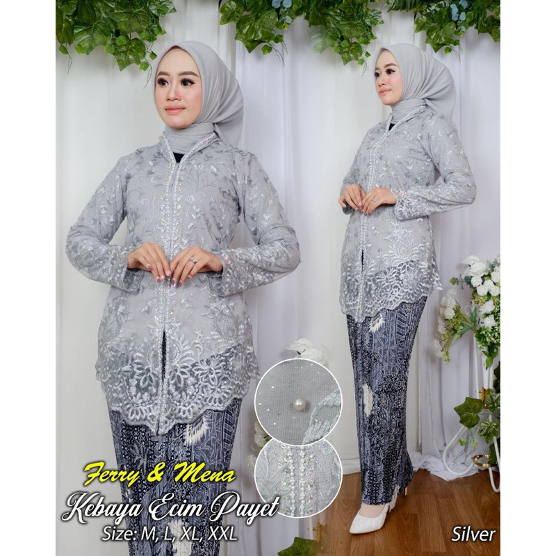 Permata Olshop / Setelan Kebaya Payet Encim Busui Modern / Kebaya Wisuda / Kebaya Lamaran / Kebaya Pesta