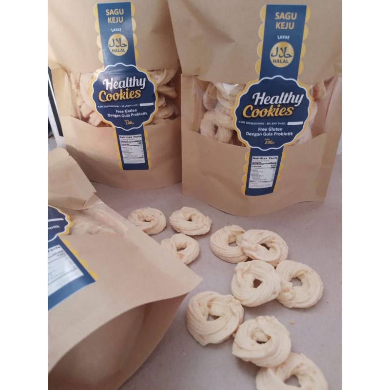

COOKIES SAGU KEJU/ Kuker Gluten free dengan Gula Probiotik - Healthy Cookies