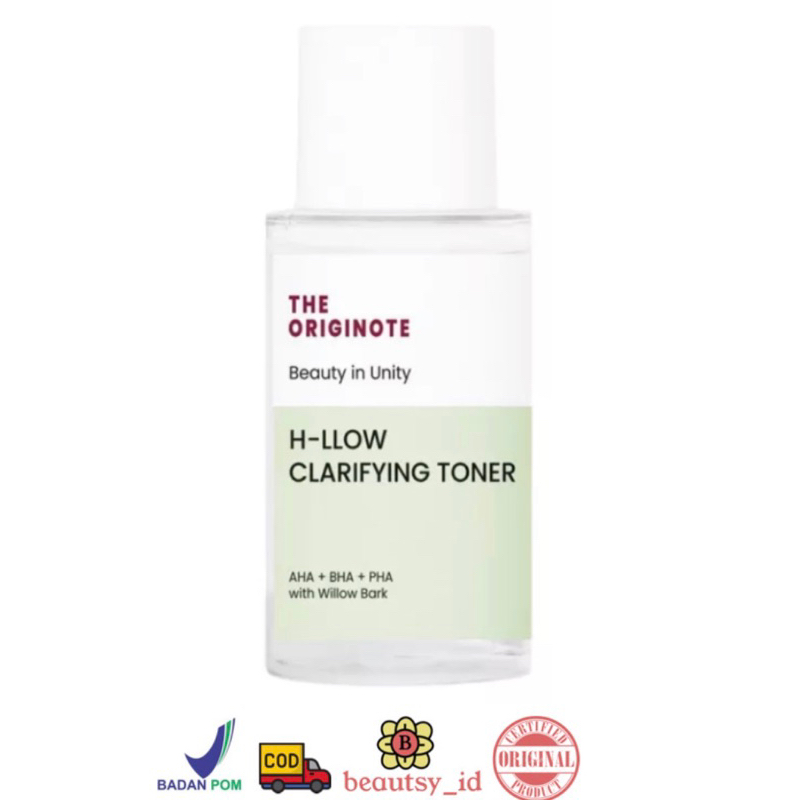 The Originote H-llow Clarifying Toner 80ml Exfoliating AHA BHA Exfoliate Original BPOM COD