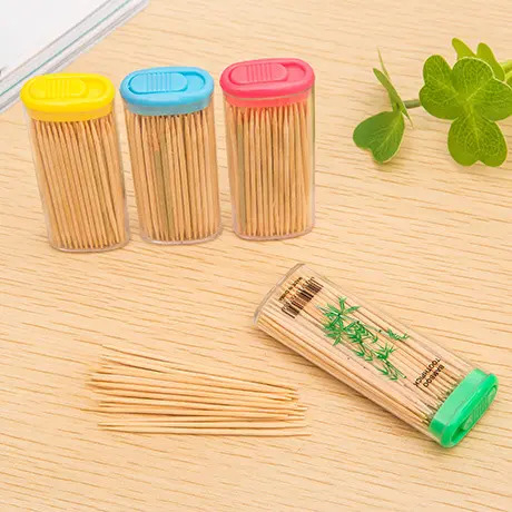 Tusuk Gigi Korek Bambu Portable Mini Higienis Model Saku Tas Praktis Toothpick Tusuk Gigi Bambu Kurang Lebih 50 Pcs Serbaguna TERMURAH TERLARIS