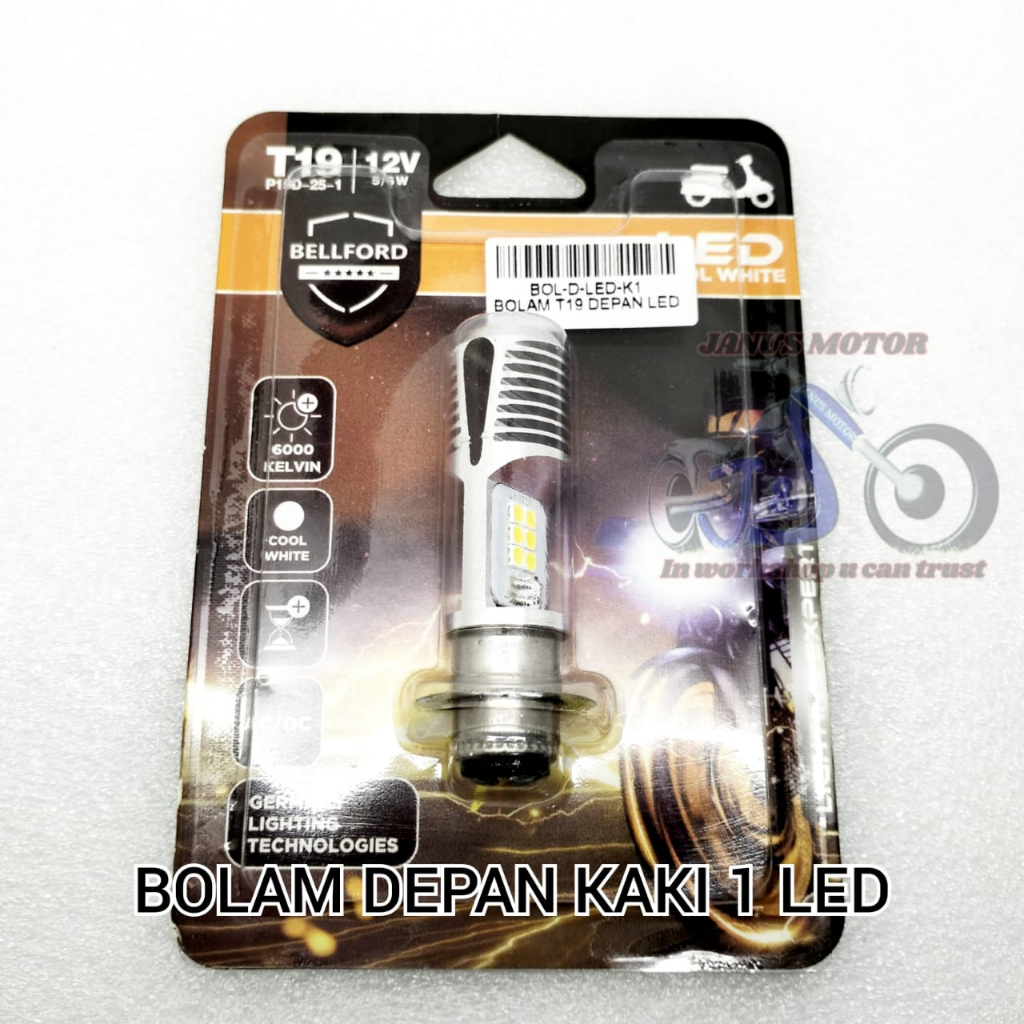 Lampu depan motor kaki 1 Led untuk semua motor matic bebek beat scoopy vario supra 125 revo fit x bl