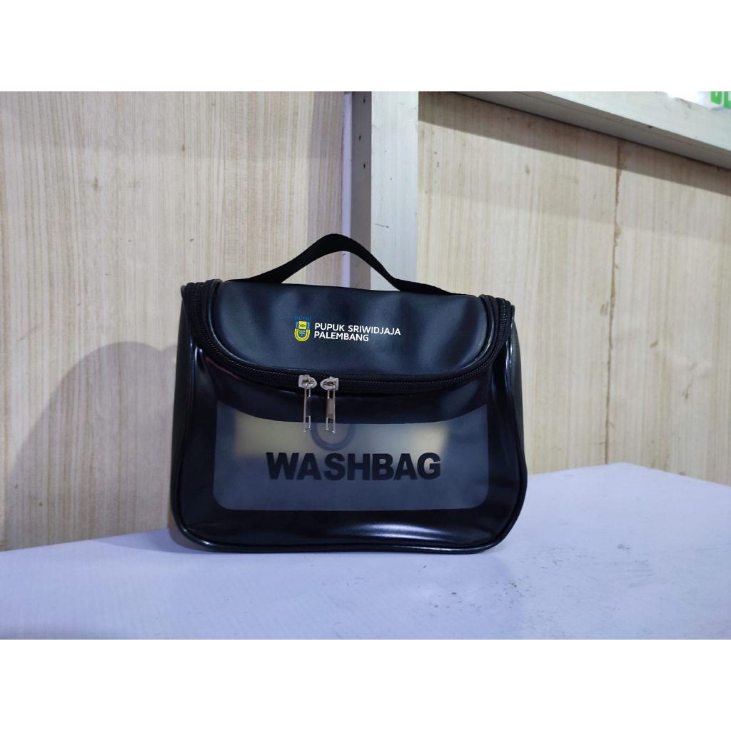 Washbag Travel Pouch PUSRI / Tas Kosmetik Transparan Serbaguna Custom
