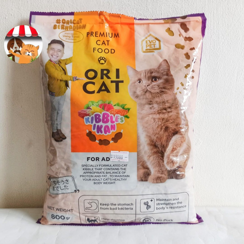 ORI CAT Adult Ikan &amp; Kotak 800gr - Makanan Kucing Oricat Dewasa