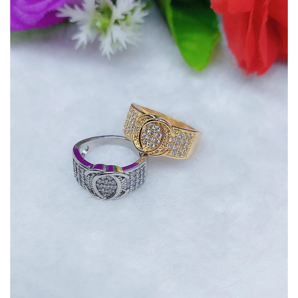 Cincin Xuping CC Permata Lapis Emas Perhiasan Fashion R135