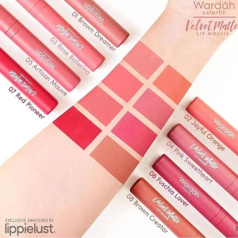 READY STOK- Wardah Colorfit Velvet Matte Lip Mousse | All Varian | Original Product