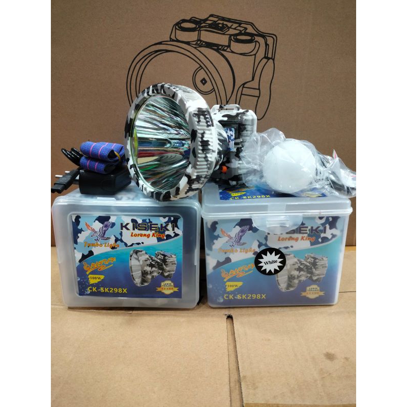 Senter Kepala LED Kiseki CK-SK298X Cahaya Putih Super Terang