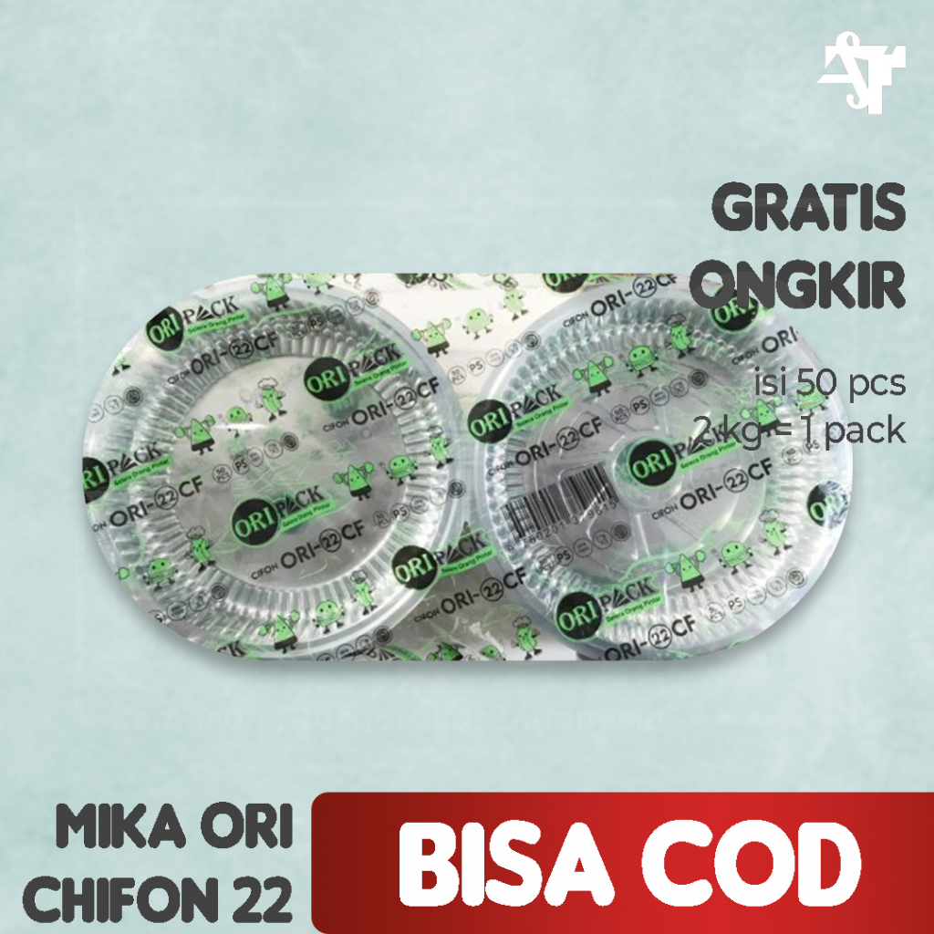 Plastik Mika Kue Chiffon Bulat Bening Sifon Ukuran 22cm 50pcs