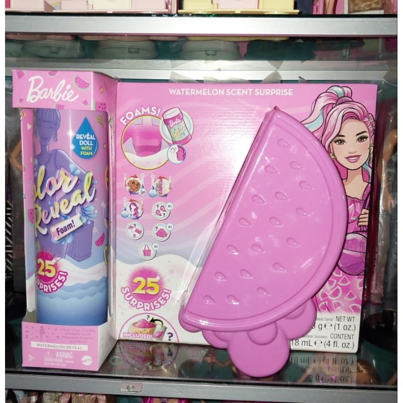 Barbie Color Reveal Foam! Doll, Watermelon Scent