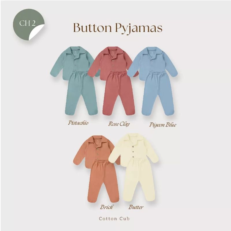 COTTON CUB - Button Pyjamas - Setelan Bayi & Anak - Daily Wear