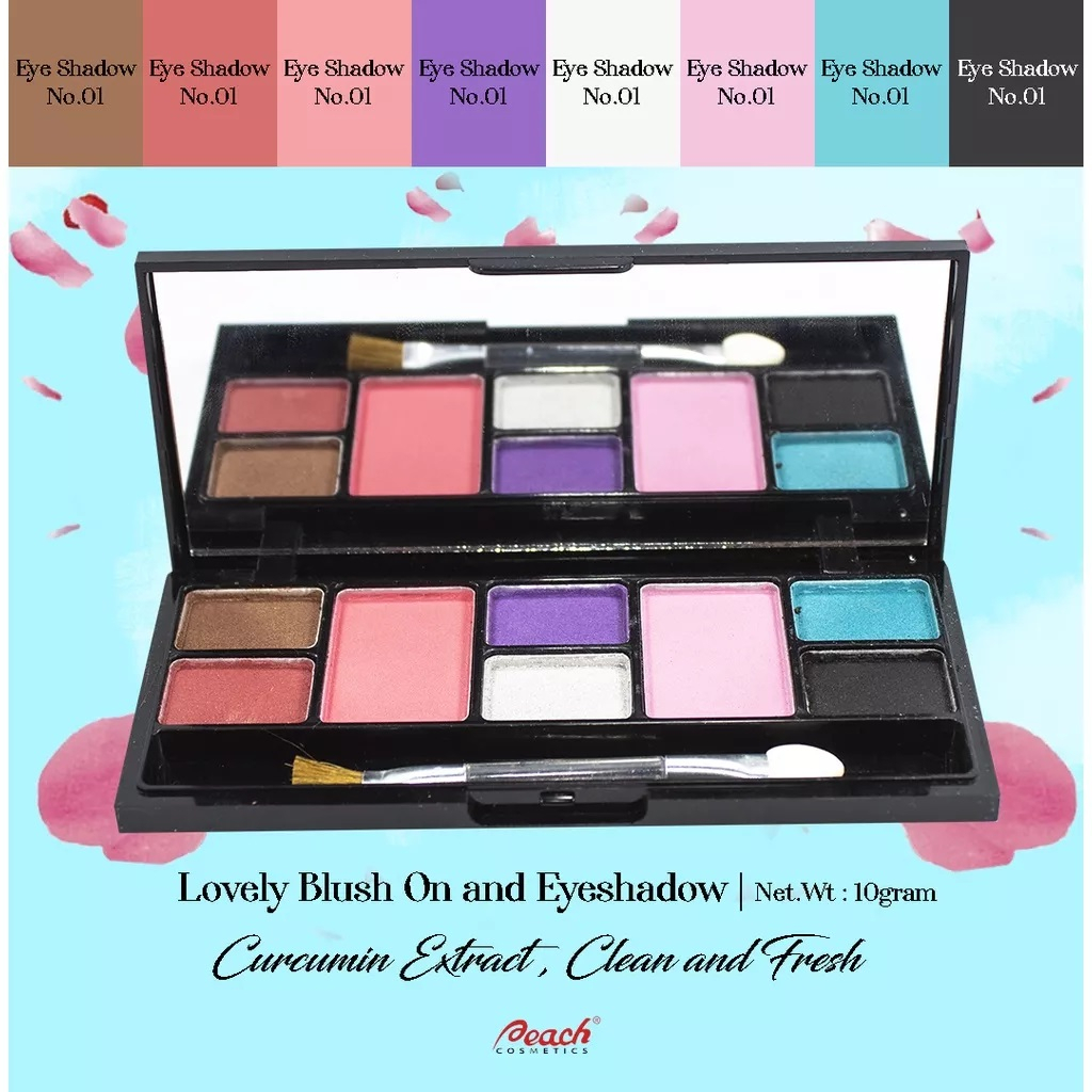 PEACH LOVELY EYESHADOW + BLUSH ON BPOM / EYESHADOW PALETTE