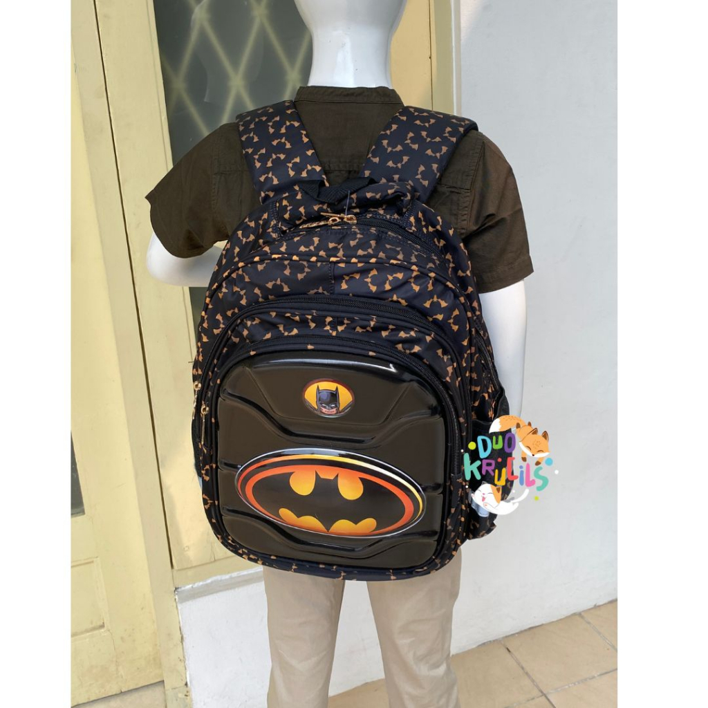 Tas Sekolah anak TK - SD motif BATMAN - CARS import premium