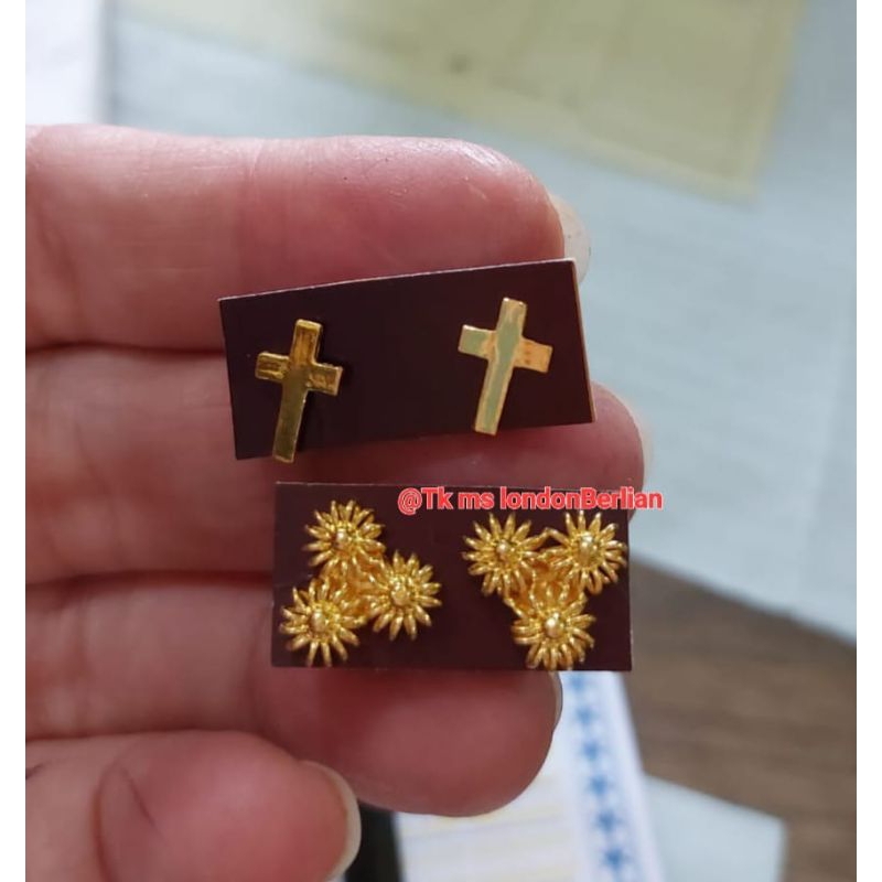 Anting Mas LM asli 24K 999,9%.