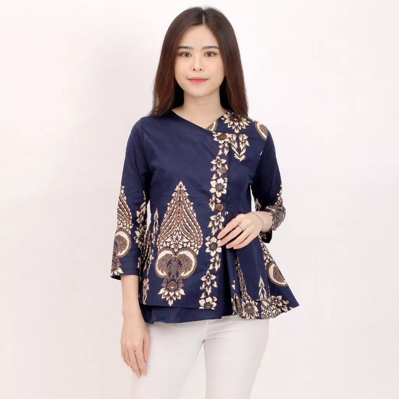 ATASAN BATIK WANITA A008-184 - BAHAN BATIK STRETCH ( BISA MELAR )