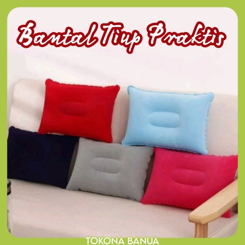 BANTAL ANGIN / Bantal Angin Tiup / Bantal Udara / Inflatable Travel Pillow / Bantal Camping / Outdoo