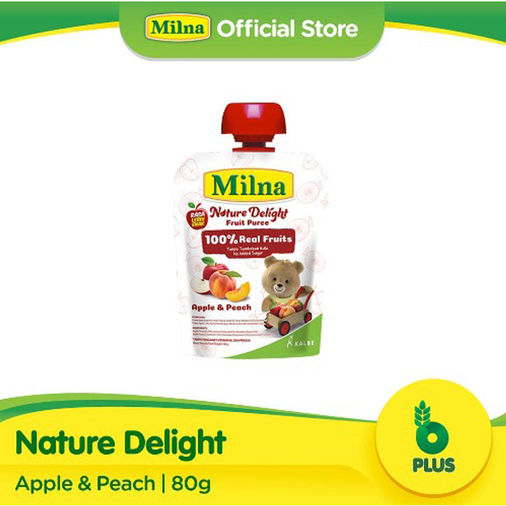 Milna Nature Delight Fruit Puree 80gr - Makanan Mpasi Bayi