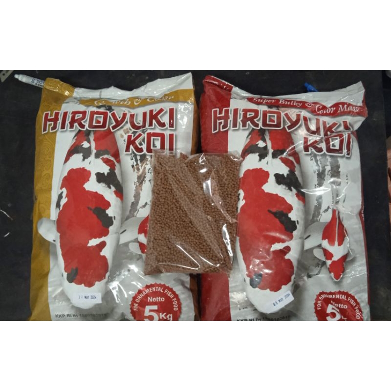 REPACK TERMURAH HIROYUKI Growth & Color 500gr | Super Bulky 500gr | Pakan Ikan | Pencerah Warna Koi 