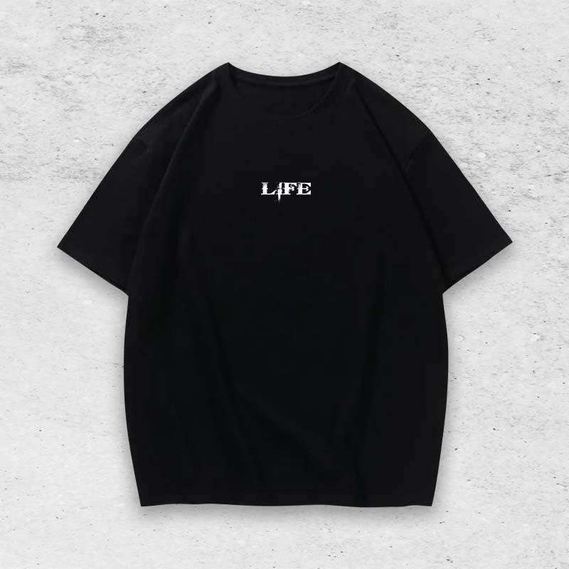 ADDSTYLE - OVERSIZE T-SHIRT LIFE / BAJU KAOS OVERSIZE PRIA DISTRO / BAJU KAOS OVERSIZE LENGAN PENDEK