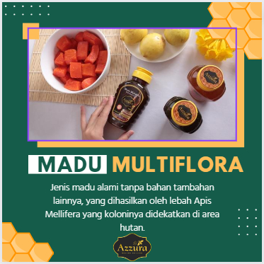 

MADU MULTIFLORA DARI AZZURA ADALAH MADU MURNI ALAMI UNTUK MENJAGA KESEHATAN DAN KEBUGARAN